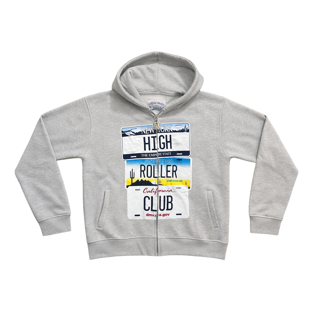 License Plate Zip Up