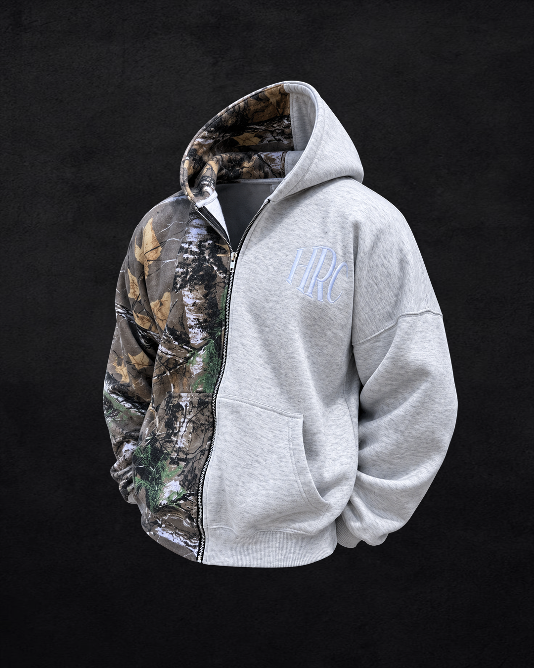 Camo Dip Zip-Up Hoodie