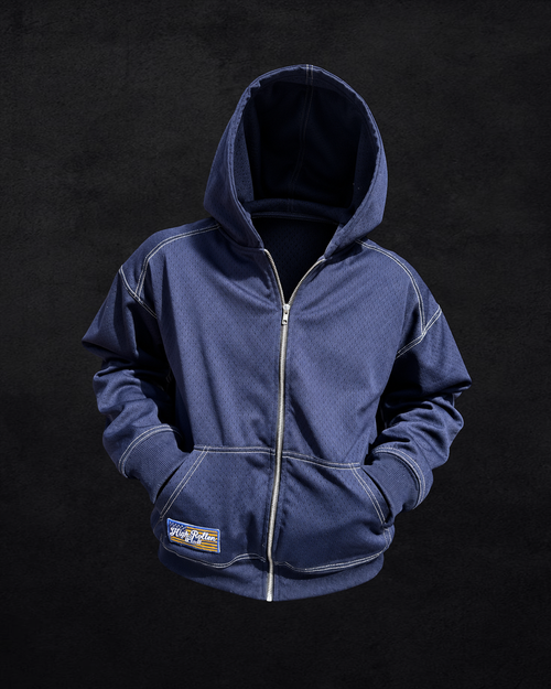 Mesh Zip-Up Hoodie