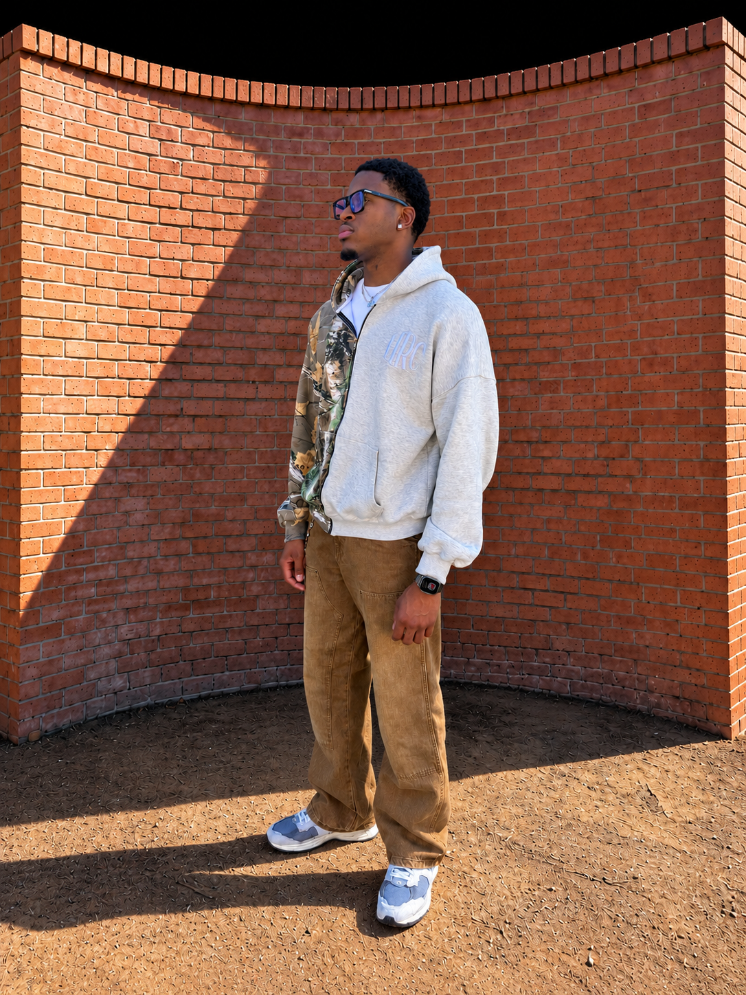 Camo Dip Zip-Up Hoodie