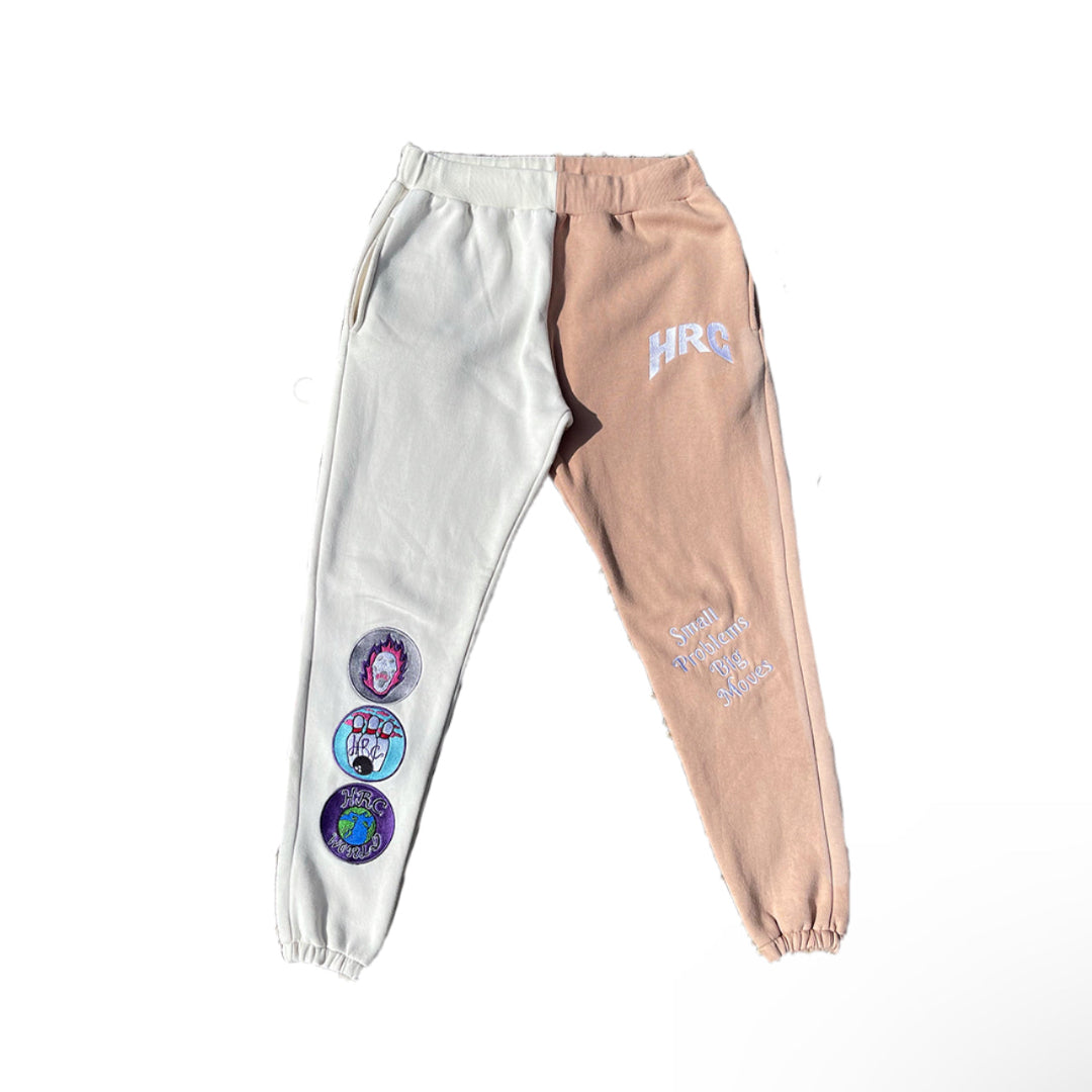 HRC Small Problems Big Moves Sweats (Beige/Tan Split)