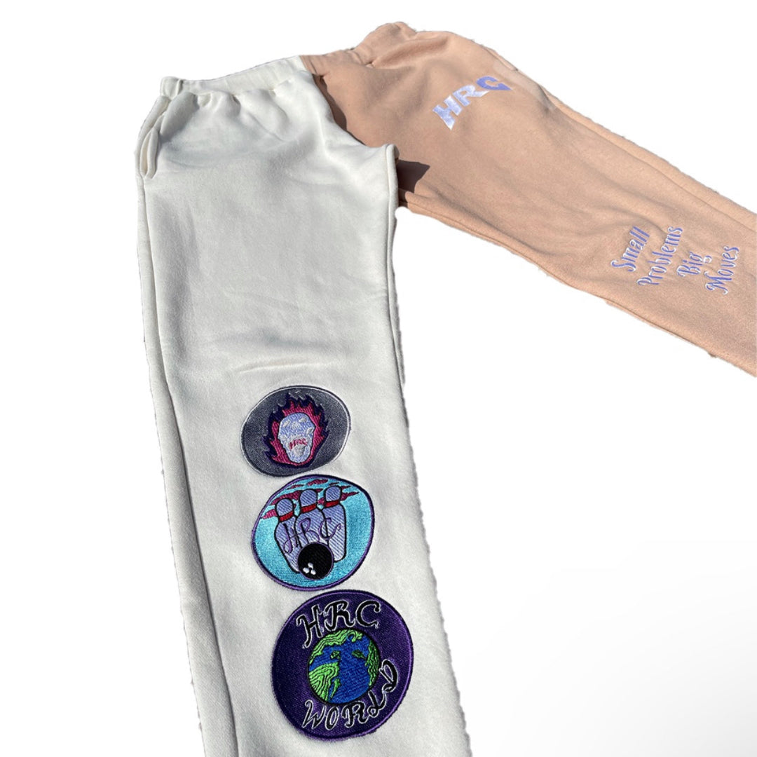 HRC Small Problems Big Moves Sweats (Beige/Tan Split)
